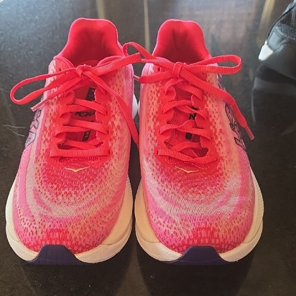 Hoka Mach X  Fuchsia and White Athletic Shoes - Picture 2 of 4